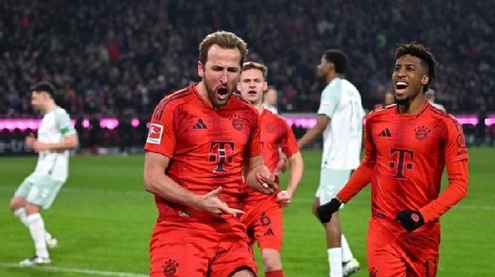 Kane lập cú đúp từ phạt đền, Bayern Munich nhấn chìm Bremen ở Bundesliga