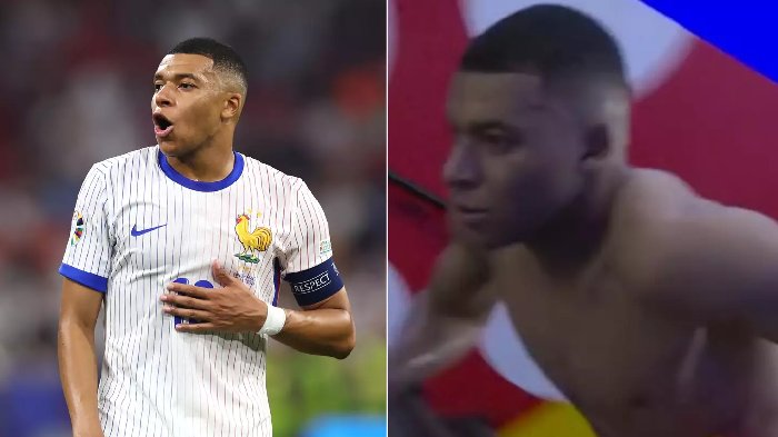 Phẫn nộ Mbappe đổi áo với cầu thủ Tây Ban Nha ngay sau hiệp 1