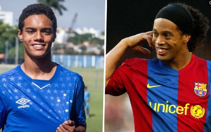 Con trai Ronaldinho được Xavi triệu tập lên đội một Barcelona
