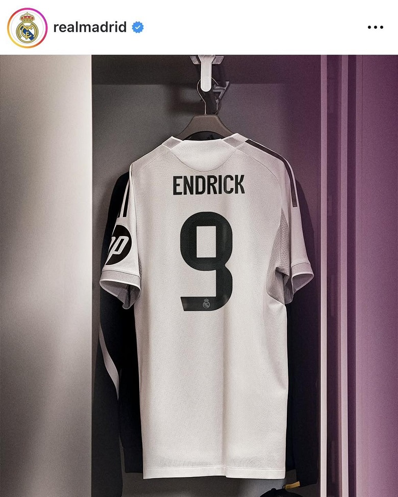 Endrick tiếp quản áo số 9 tại Real Madrid - Ảnh 2