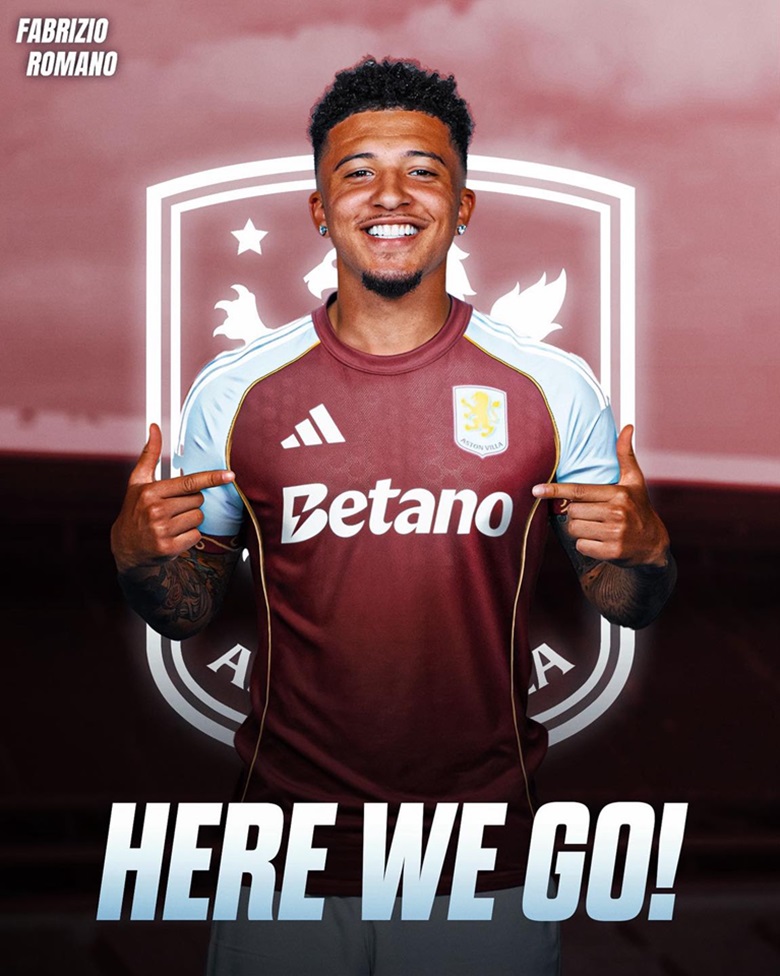 Jadon Sancho gia nhập Aston Villa theo dạng cho mượn - Ảnh 1