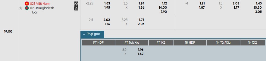 Soi kèo phạt góc U23 Việt Nam vs U23 Bangladesh, 19h ngày 03/09 - Ảnh 1