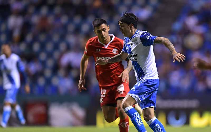 Cầu thủ Deportivo Toluca ăn mừng bàn thắng tại giải VĐQG Mexico
