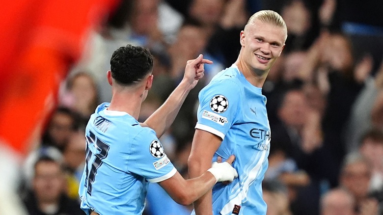 Haaland ăn mừng bàn thắng trước Napoli, lập kỷ lục 50 bàn Cúp C1 sau 49 trận tại Etihad