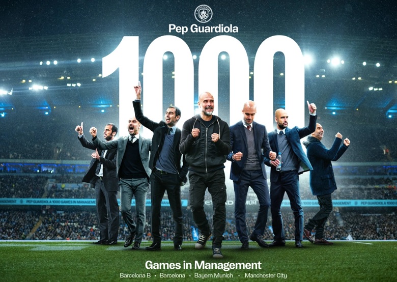 Pep Guardiola cán mốc 1000 trận trong sự nghiệp - Ảnh 1