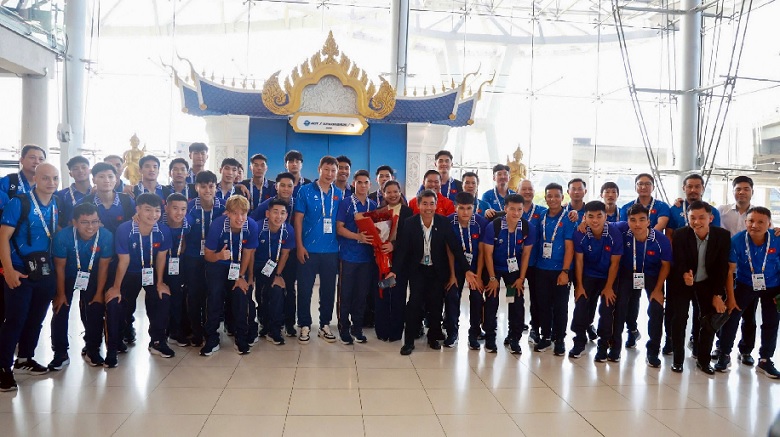 U22 Việt Nam có mặt tại Thái Lan, bắt đầu hành trình săn vàng SEA Games 33 - Ảnh 2