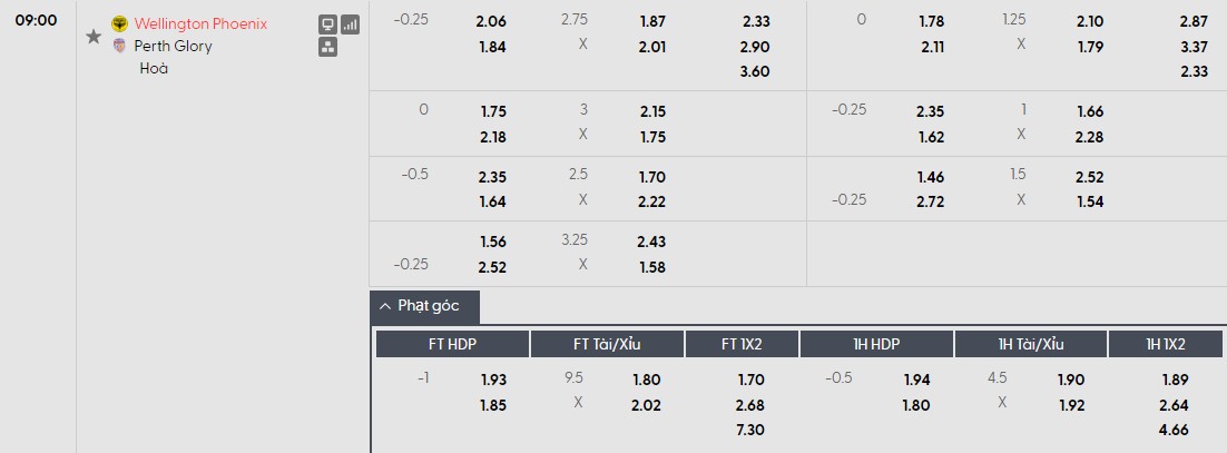Soi kèo phạt góc Wellington Phoenix vs Perth Glory, 9h ngày 14/03 - Ảnh 1