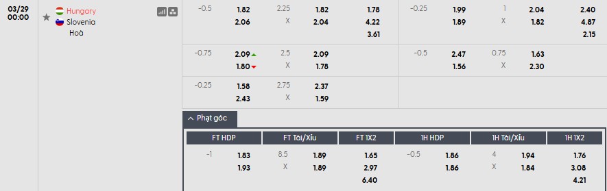 Soi kèo phạt góc Hungary vs Slovenia, 0h ngày 29/03 - Ảnh 1