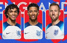 Đội tuyển Anh công bố số áo các cầu thủ dự Euro 2024